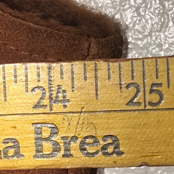 Mens Pioneer Wear Suede Leather Western Vest Size 46 Brown Snap Front Pockets - Picture 13 of 16